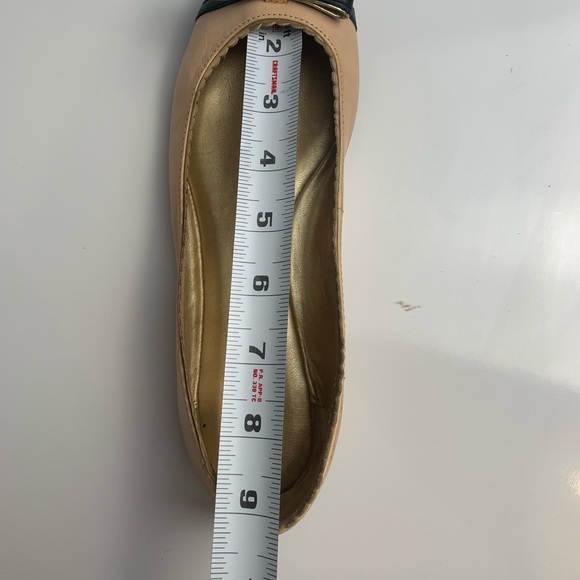 Coach Diore Leather Ballet Flats Cap Toe & Bow Color Block Slice On Shoes - Picture 14 of 16